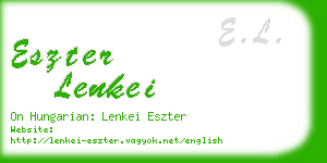 eszter lenkei business card